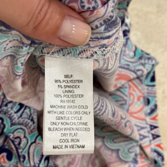 Braided Neck Dress with multi color tribal pattern - 4 - Picture 3 of 7